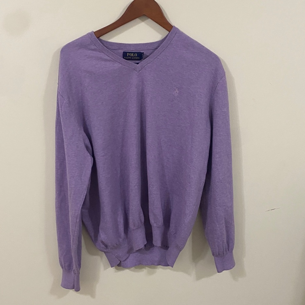 Polo by Ralph Lauren Lavender V-Neck Sweater